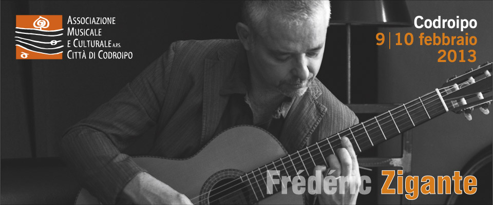 9-10 febbraio: masterclass di chitarra con Frédéric Zigante