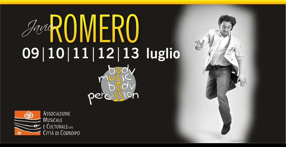 9 – 13 LUGLIO: JAVIER ROMERO Seminario Metodo BAPNE – Body Percussion / World Music.