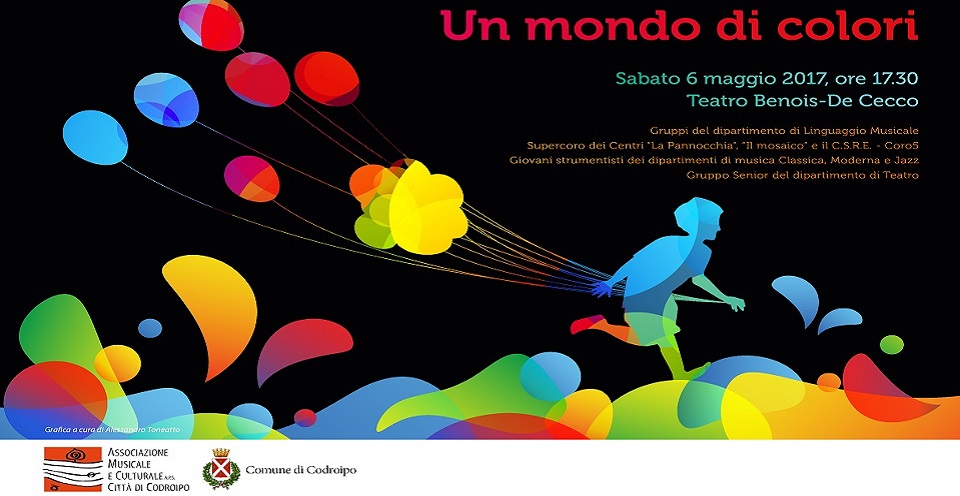 Sabato 6 maggio ore 17.30 teatro Benois De Cecco – Saggio corale UN MONDO DI COLORI