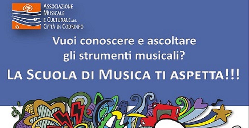 Sabato 16 novembre dalle ore 14:30 presso la Scuola di Musica:  Presentazione strumenti