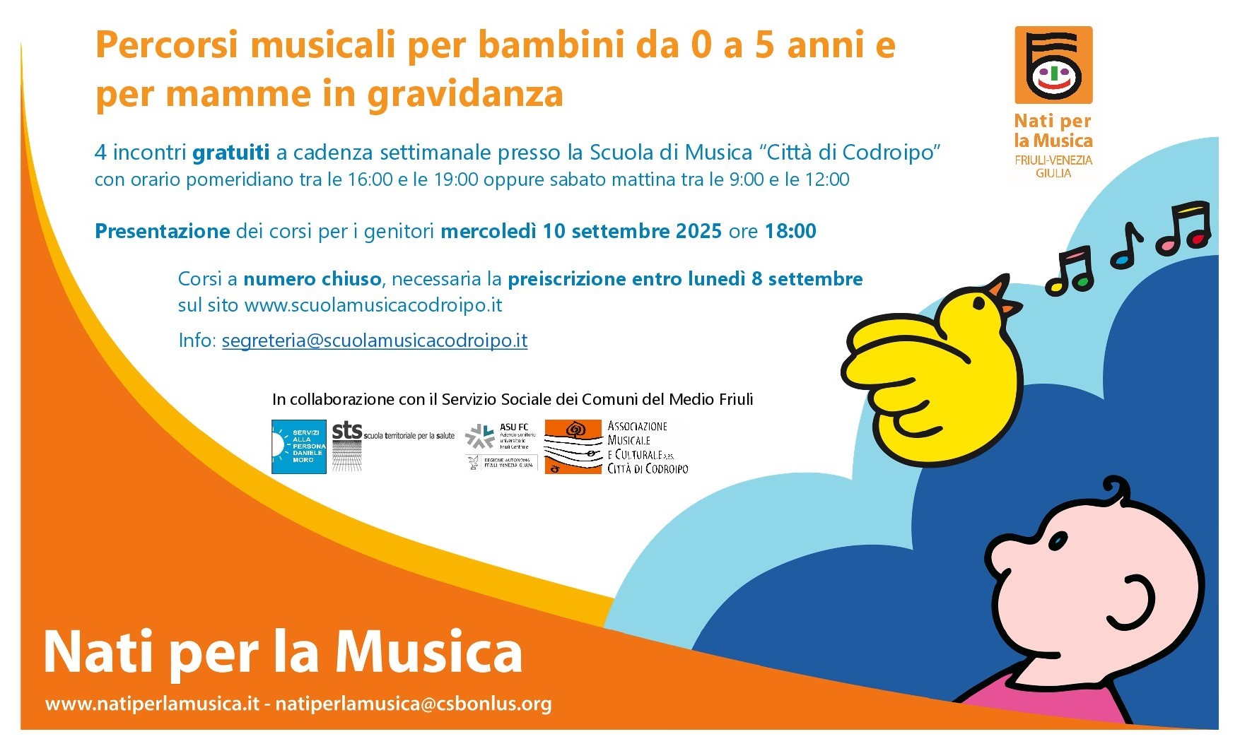 10 settembre 2025 – presentazione “Percorsi musicali per bambini da 0 a 5 anni e per mamme in gravidanza”